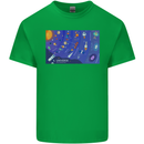 Galaxy Infographic Space Technology Planets Kids T-Shirt Childrens Irish Green