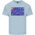 Galaxy Infographic Space Technology Planets Kids T-Shirt Childrens Light Blue