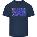 Galaxy Infographic Space Technology Planets Kids T-Shirt Childrens Navy Blue