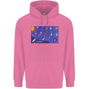 Galaxy Infographic Space Technology Planets Mens 80% Cotton Hoodie Azelea