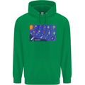 Galaxy Infographic Space Technology Planets Mens 80% Cotton Hoodie Irish Green
