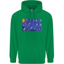 Galaxy Infographic Space Technology Planets Mens 80% Cotton Hoodie Irish Green