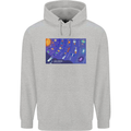Galaxy Infographic Space Technology Planets Mens 80% Cotton Hoodie Sports Grey