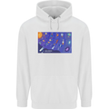 Galaxy Infographic Space Technology Planets Mens 80% Cotton Hoodie White