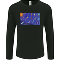 Galaxy Infographic Space Technology Planets Mens Long Sleeve T-Shirt Black