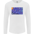 Galaxy Infographic Space Technology Planets Mens Long Sleeve T-Shirt White