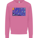 Galaxy Infographic Space Technology Planets Mens Sweatshirt Jumper Azalea