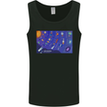 Galaxy Infographic Space Technology Planets Mens Vest Tank Top Black