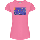 Galaxy Infographic Space Technology Planets Womens Petite Cut T-Shirt Azalea