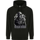 Game Zone Special Forces Video Game Skull Mens 80% Cotton Hoodie Black