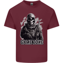 Game Zone Special Forces Video Game Skull Mens Cotton T-Shirt Tee Top Maroon