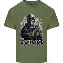 Game Zone Special Forces Video Game Skull Mens Cotton T-Shirt Tee Top Military Green