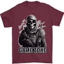 Game Zone Special Forces Video Game Skull Mens T-Shirt 100% Cotton Maroon