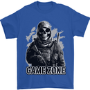 Game Zone Special Forces Video Game Skull Mens T-Shirt 100% Cotton Royal Blue