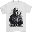 Game Zone Special Forces Video Game Skull Mens T-Shirt 100% Cotton White
