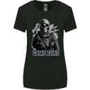 Game Zone Special Forces Video Game Skull Womens Wider Cut T-Shirt Black