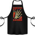 Gamer Anatomy Funny Gaming Video Games Cotton Apron 100% Organic Black