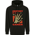 Gamer Anatomy Funny Gaming Video Games Mens 80% Cotton Hoodie Black