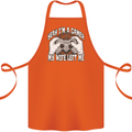 Gamer Wife Left Me Video Games Funny Gaming Cotton Apron 100% Organic Orange
