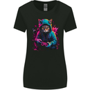 Gaming Cat Cool Gamer Video Games Womens Wider Cut T-Shirt Black