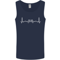 Gaming ECG Controller Video Games Console Mens Vest Tank Top Navy Blue