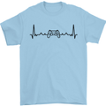 Gaming ECG Video Games Console Controller Mens T-Shirt 100% Cotton Light Blue