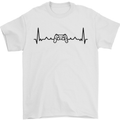 Gaming ECG Video Games Console Controller Mens T-Shirt 100% Cotton White