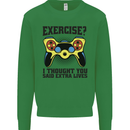 Gaming I Thought Said Extra Lives Gamer Kids Sweatshirt Jumper Irish Green