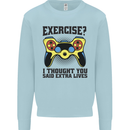 Gaming I Thought Said Extra Lives Gamer Kids Sweatshirt Jumper Light Blue