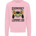 Gaming I Thought Said Extra Lives Gamer Kids Sweatshirt Jumper Light Pink