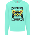 Gaming I Thought Said Extra Lives Gamer Kids Sweatshirt Jumper Peppermint
