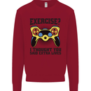 Gaming I Thought Said Extra Lives Gamer Kids Sweatshirt Jumper Red