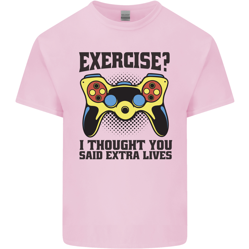 Gaming I Thought Said Extra Lives Gamer Kids T-Shirt Childrens Light Pink