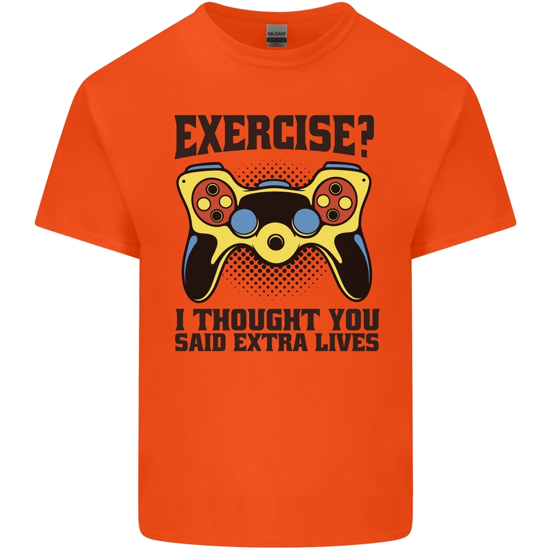 Gaming I Thought Said Extra Lives Gamer Kids T-Shirt Childrens Orange