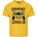 Gaming I Thought Said Extra Lives Gamer Kids T-Shirt Childrens Yellow