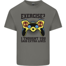 Gaming I Thought Said Extra Lives Gamer Mens Cotton T-Shirt Tee Top Charcoal