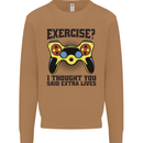 Gaming I Thought Said Extra Lives Gamer Mens Sweatshirt Jumper Caramel Latte