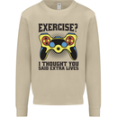 Gaming I Thought Said Extra Lives Gamer Mens Sweatshirt Jumper Sand