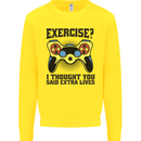 Gaming I Thought Said Extra Lives Gamer Mens Sweatshirt Jumper Yellow