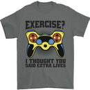 Gaming I Thought Said Extra Lives Gamer Mens T-Shirt 100% Cotton Charcoal