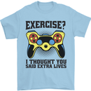 Gaming I Thought Said Extra Lives Gamer Mens T-Shirt 100% Cotton Light Blue