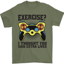 Gaming I Thought Said Extra Lives Gamer Mens T-Shirt 100% Cotton Military Green