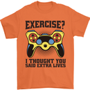 Gaming I Thought Said Extra Lives Gamer Mens T-Shirt 100% Cotton Orange