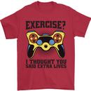 Gaming I Thought Said Extra Lives Gamer Mens T-Shirt 100% Cotton Red