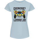 Gaming I Thought Said Extra Lives Gamer Womens Petite Cut T-Shirt Light Blue