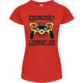 Gaming I Thought Said Extra Lives Gamer Womens Petite Cut T-Shirt Red