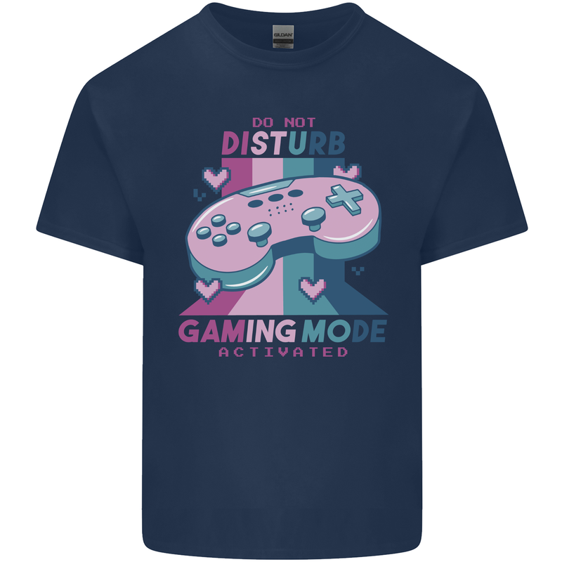 Gaming Mode Activated Video Games Gamer Mens Cotton T-Shirt Tee Top Navy Blue