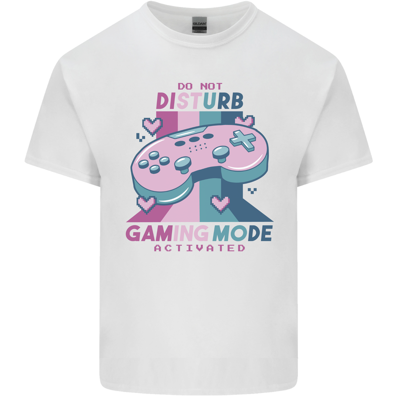 Gaming Mode Activated Video Games Gamer Mens Cotton T-Shirt Tee Top White