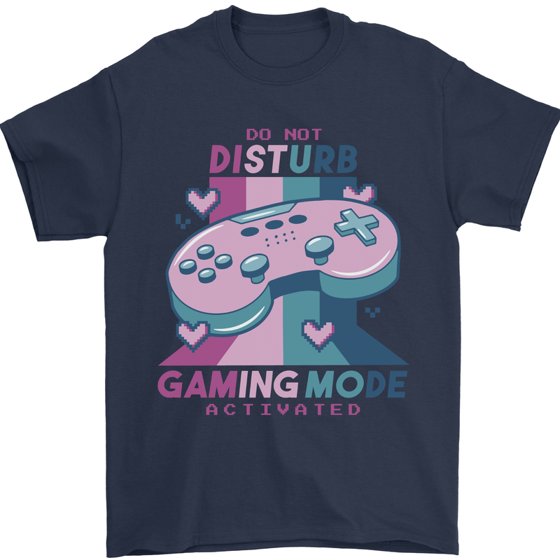 Gaming Mode Activated Video Games Gamer Mens T-Shirt 100% Cotton Navy Blue