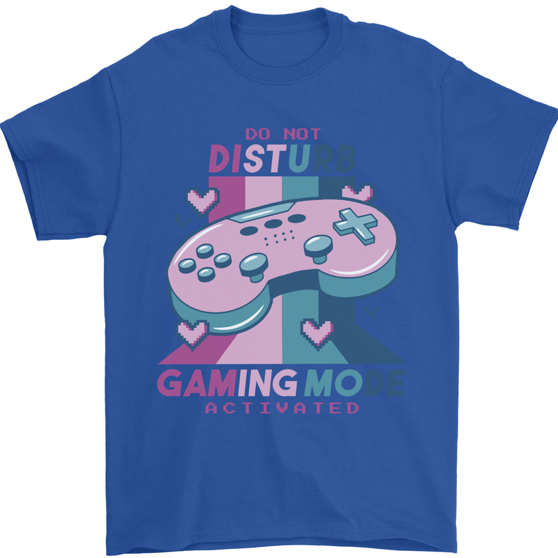 Gaming Mode Activated Video Games Gamer Mens T-Shirt 100% Cotton Royal Blue
